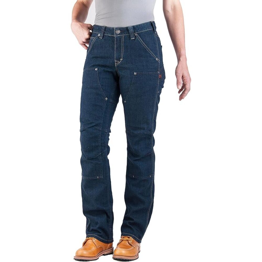 Dovetail Workwear Pants Slim Fire Resistant 12 X 28 Stretch Denim Carpenter